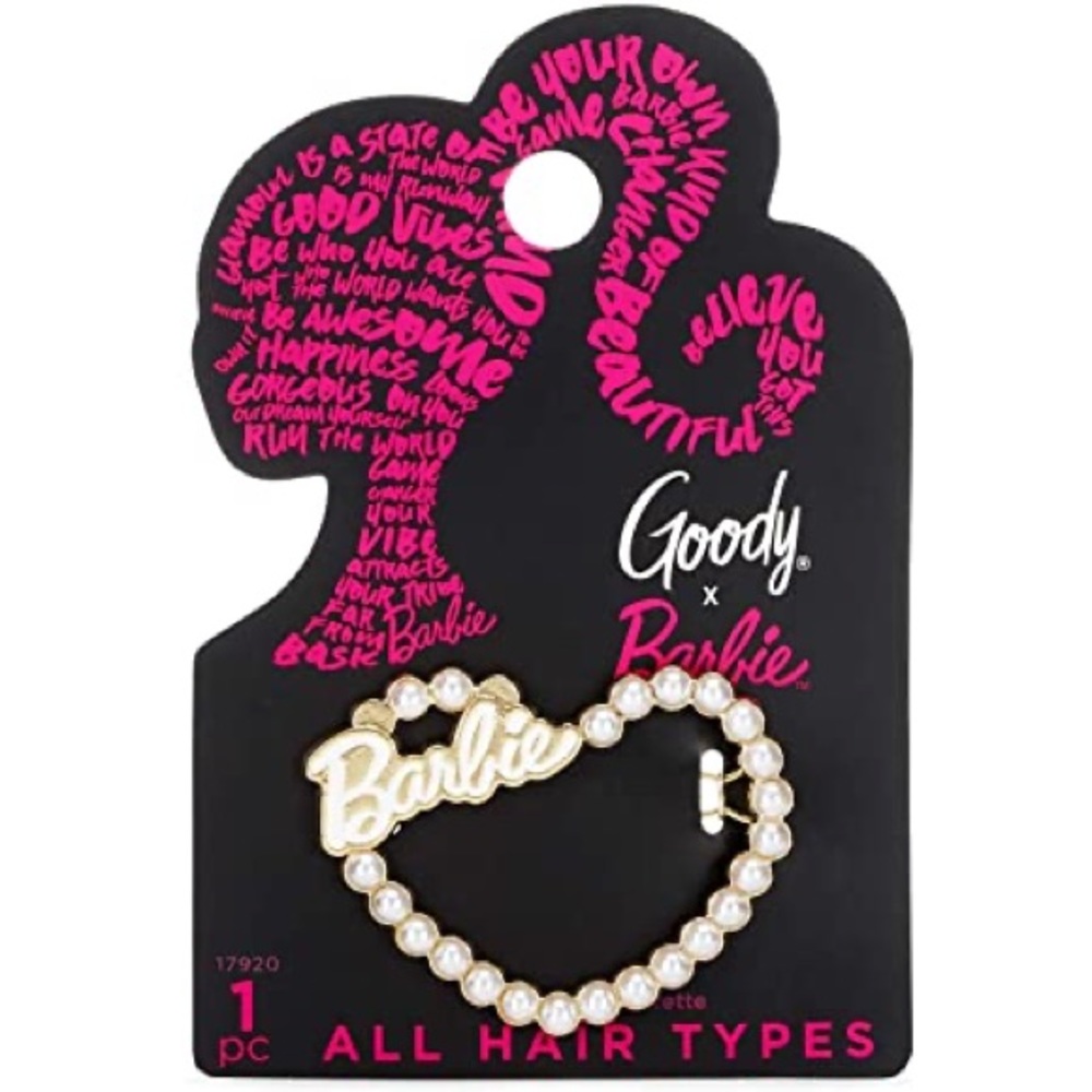 BARBIE x GOODY Ltd Ed. Pearls Heart Hair Clip